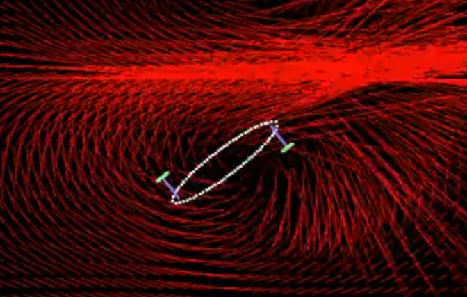 Physics simulation of a canoe